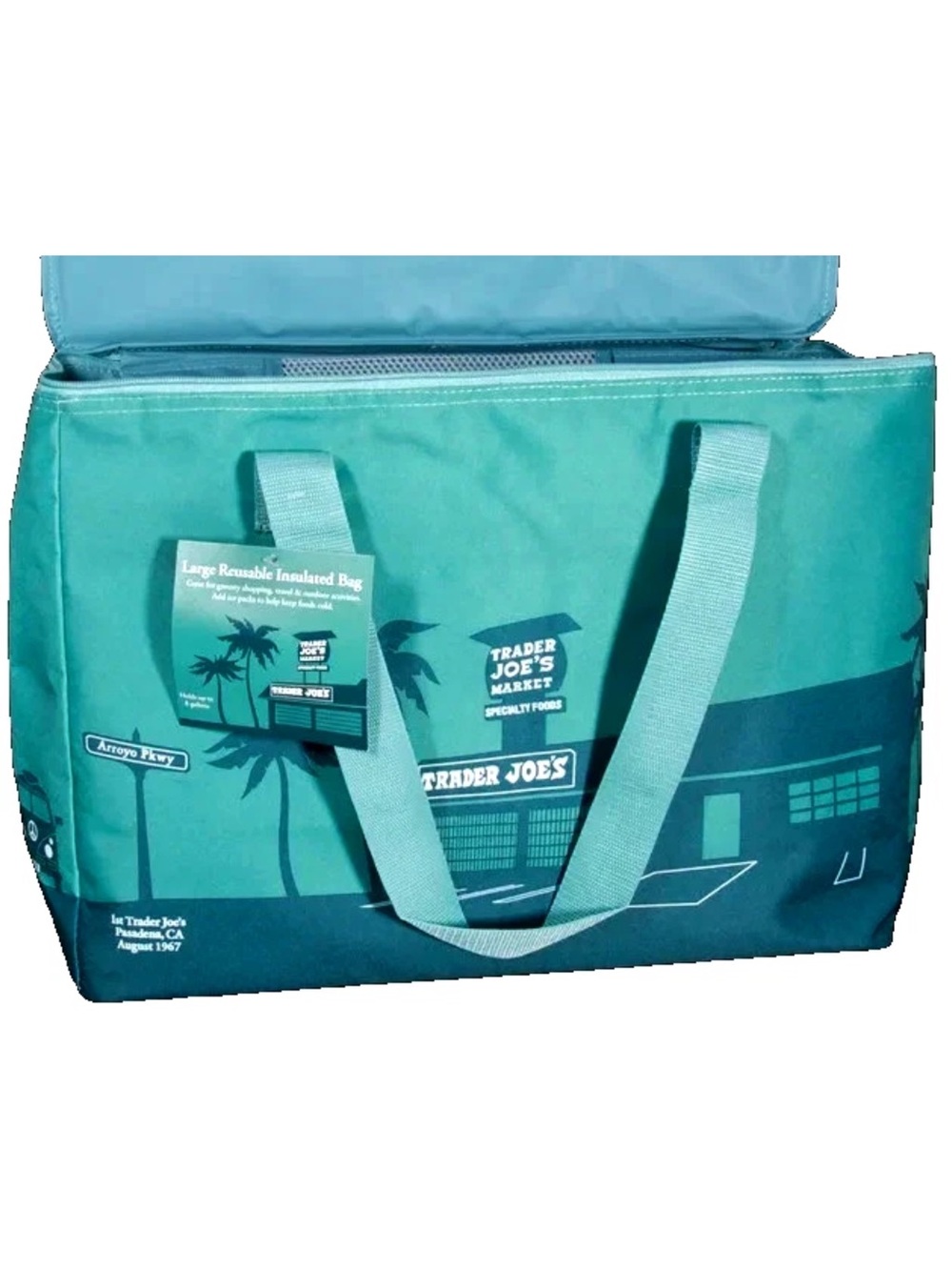 Trader Joe’s Limited Edition Large Insulated Tote Bag 2026- Dusty Blue - NWT